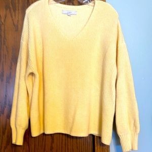 NWOT V-neck light yellow sweater